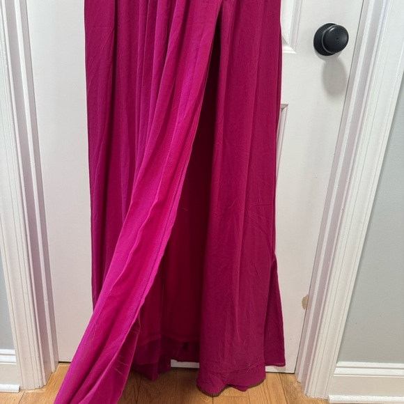 Lulus Heavenly Hues NWOT size Large Magenta Maxi Dress Chiffon‎ Formal Gown - Picture 12 of 15